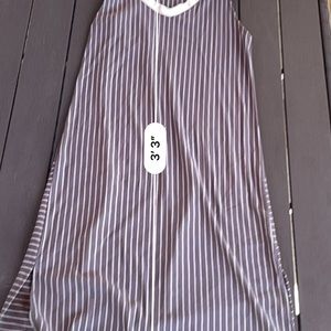 White striped gray dress